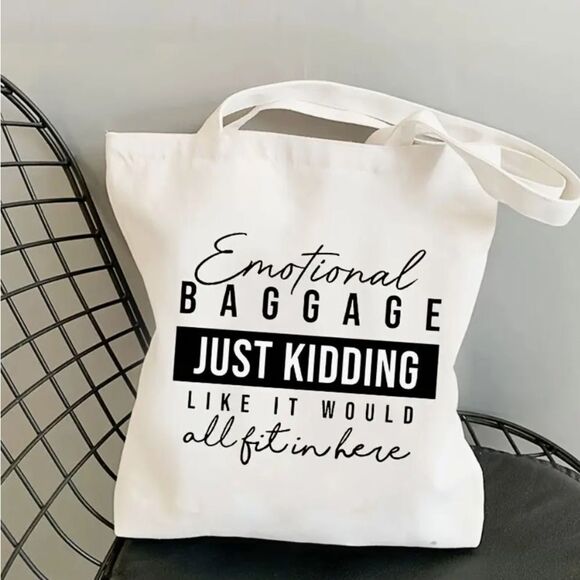 Emotional Baggage Canvas Tote Bag - Picture 1 of 4